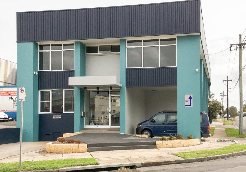 Commercial Exterior Colour Makeover Hornsby Building Exterior Colour Transformation Flow Colour Colour Consulting Exterior Design Teal and Navy Colour Scheme